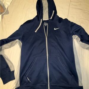 Nike Therma-Fit Navy and Gray Hoodie